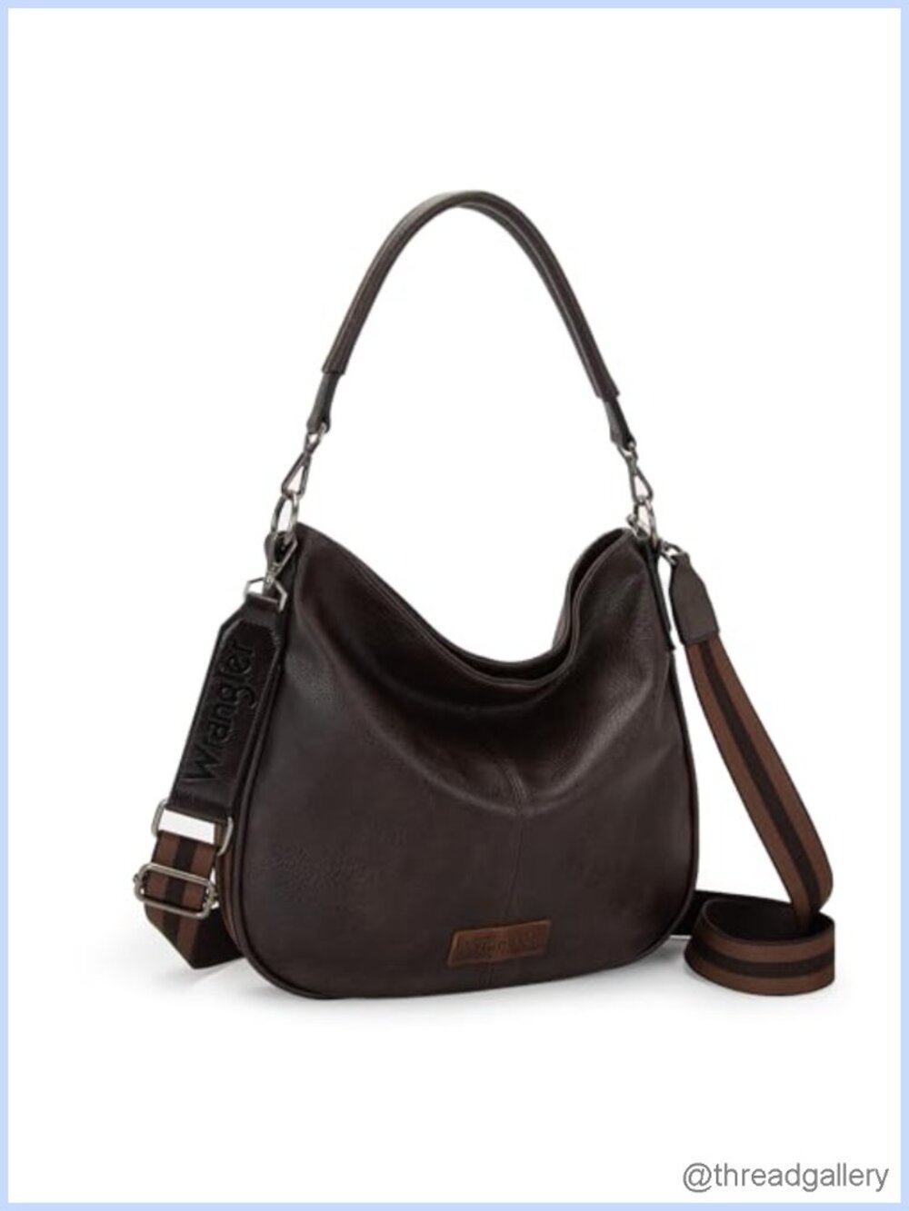 Elegant Hobo Shoulder Bag Vegan Leather Crossbody Purse Women Handbag